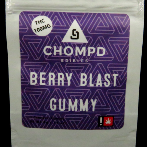 CHOMPD - 100mg Single Gummy - Berry Blast